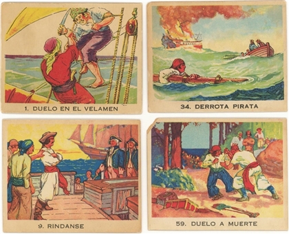 1930s R109 Cuban Sweets "Pirate Pictures" Complete Set (72) Plus Album